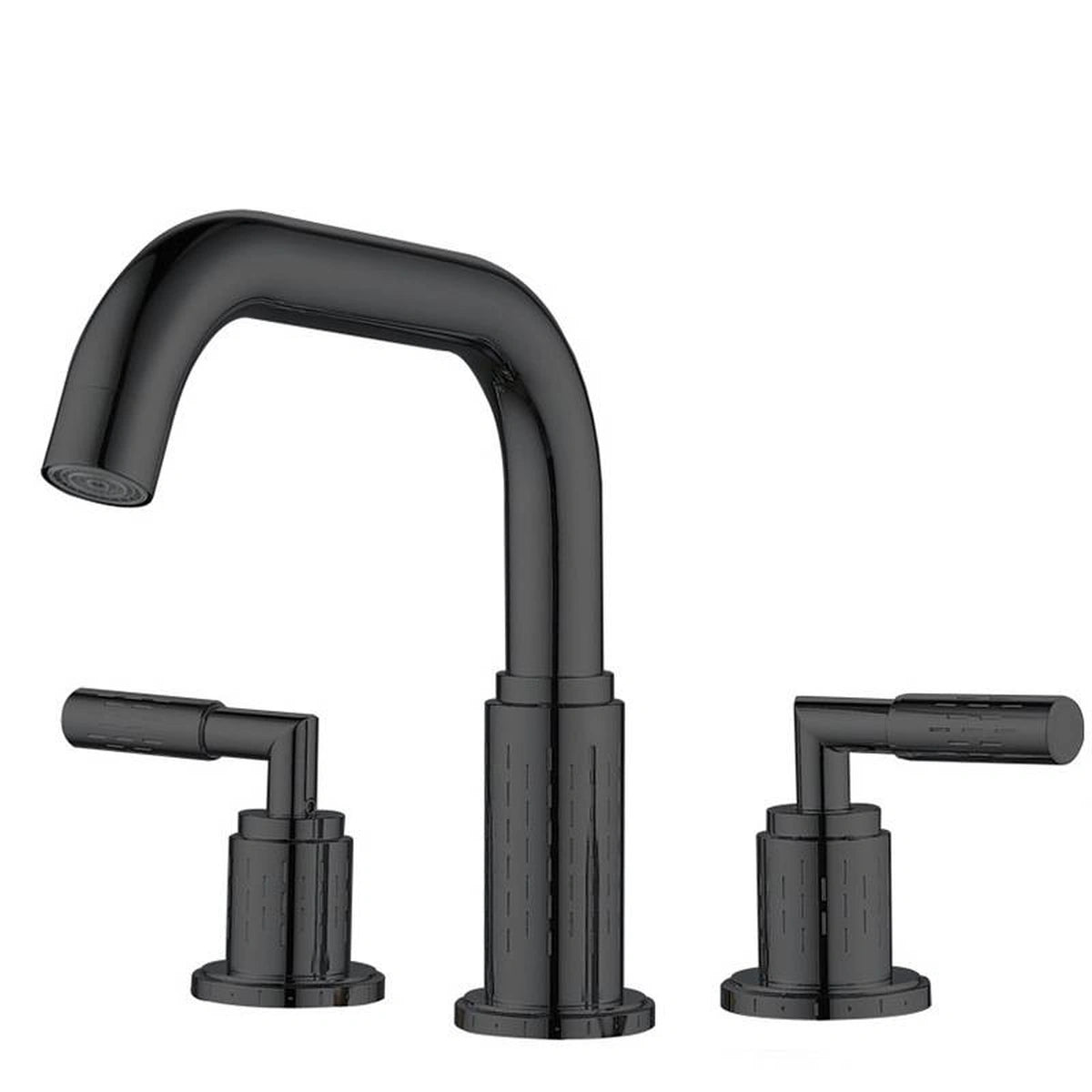 Dorvia Modern High-Arc Two-Handle 3-Hole Widespread Bathroom Sink Faucet with Textured Details