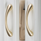 Modern Curved Cabinet Handles and Round Knobs