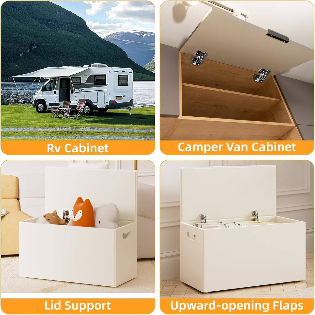 Harbor 90° Soft-Close No-Bore RV Cabinet Hinges – Surface Mount