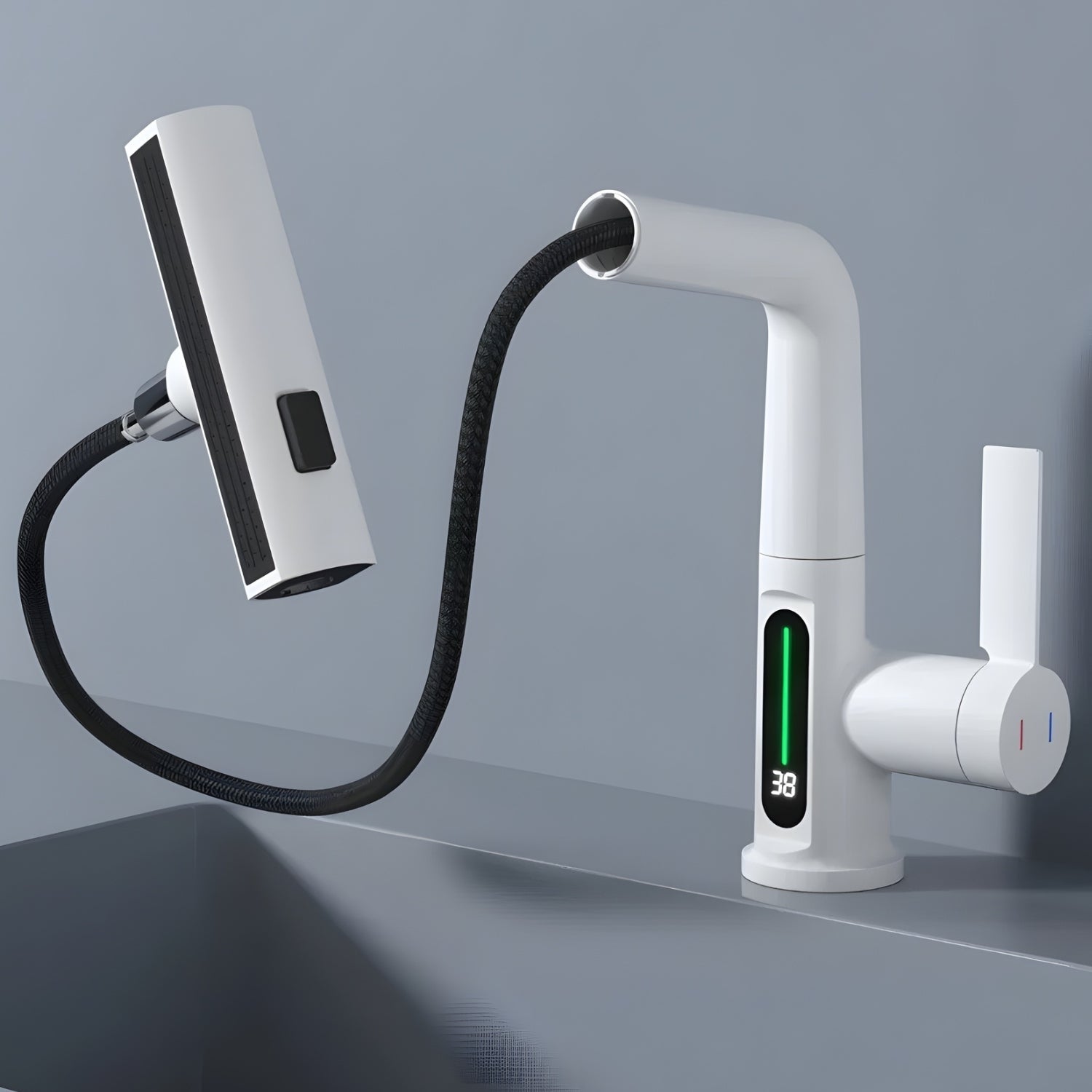 Easy adjustment for water flow and temperature control
