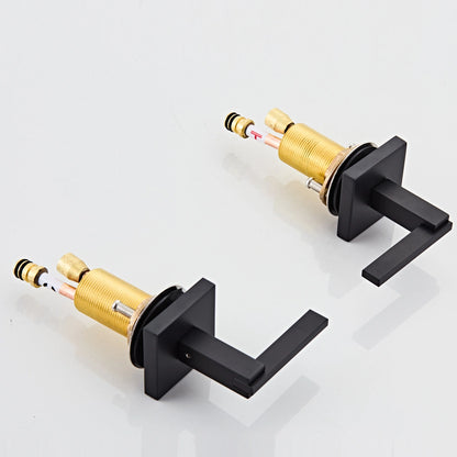 Elara Modern Twisted Two-Handle 3-Hole Widespread Bathroom Sink Faucet