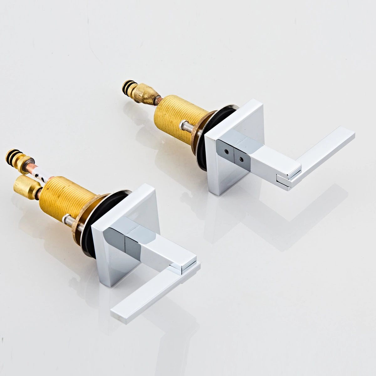 Elara Modern Twisted Two-Handle 3-Hole Widespread Bathroom Sink Faucet