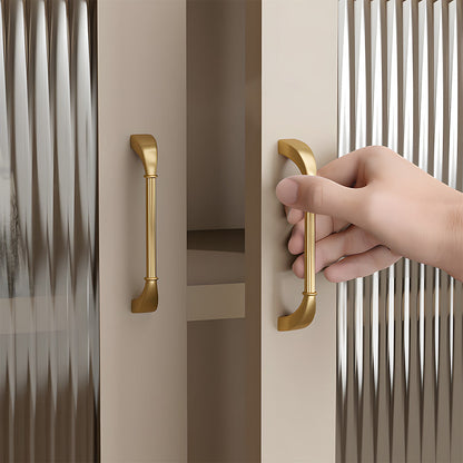 Fluted Solid Brass Cabinet Pulls for Kitchens