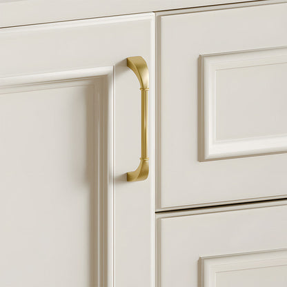 Fluted Solid Brass Cabinet Pulls for Kitchens