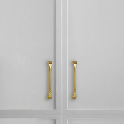 Fluted Solid Brass Cabinet Pulls for Kitchens