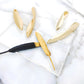 Leaf-Shaped Zinc Alloy Drawer Pulls and Cabinet Handles