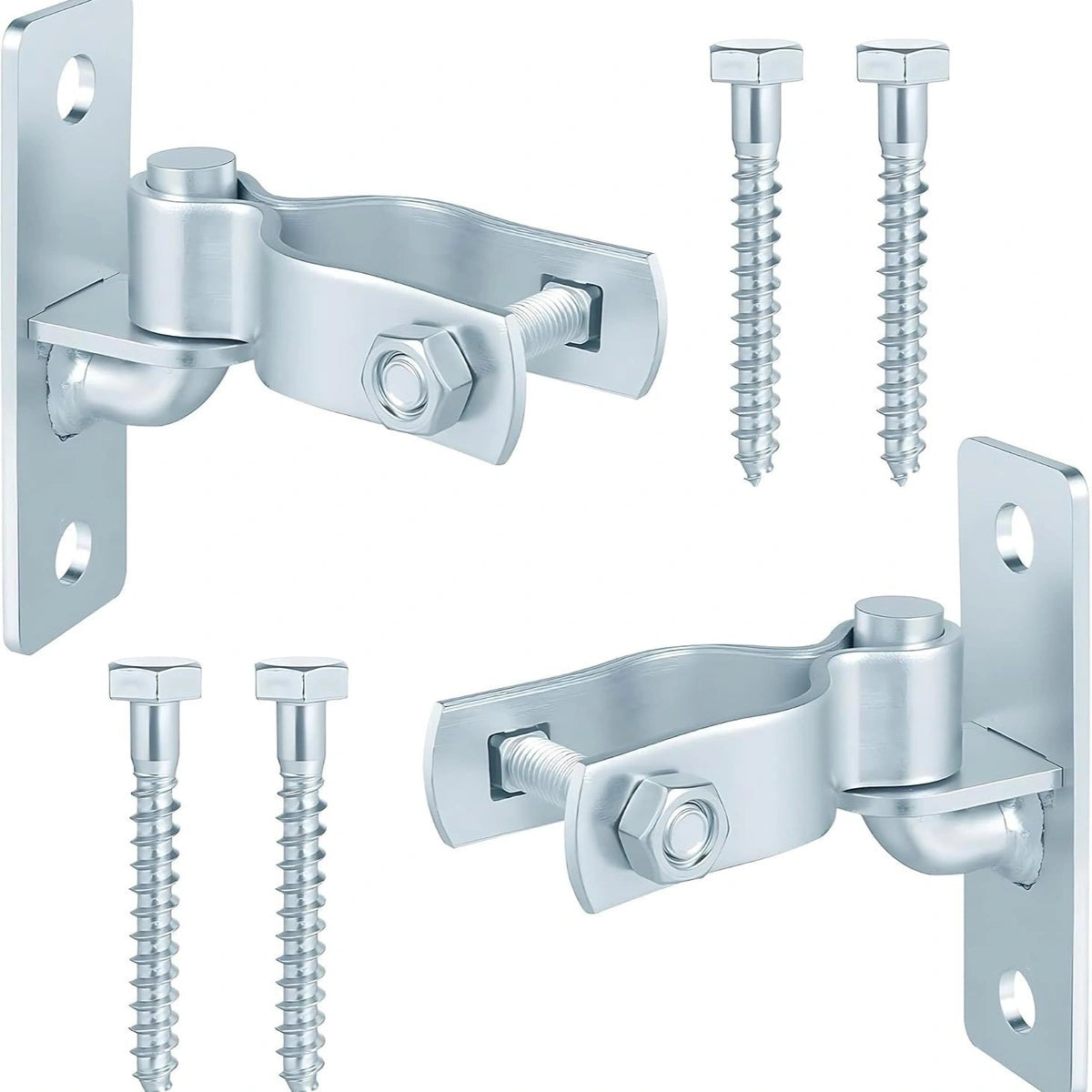 Everett Heavy-Duty Chain Link Gate Hinges, Galvanized Steel