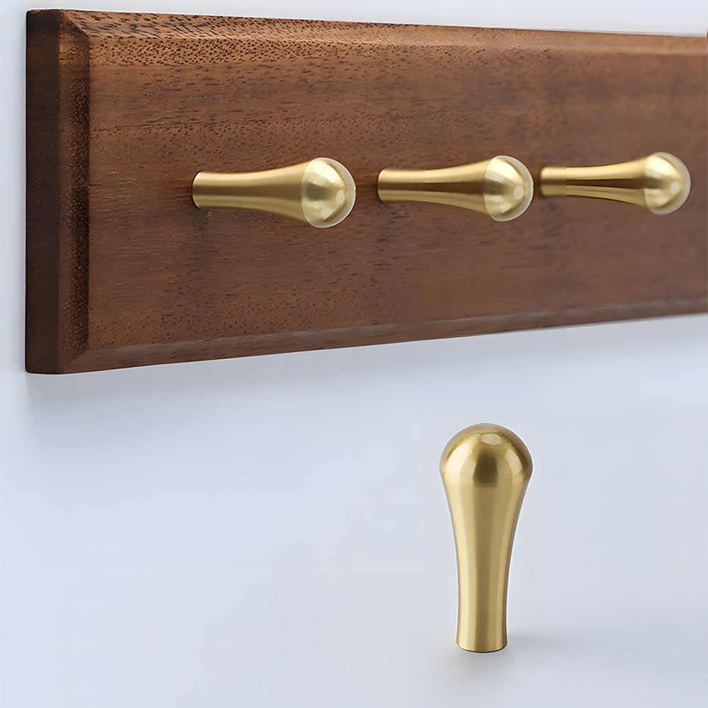 Modern Solid Brass Wall Pegs for Coats & Bags
