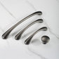 Modern Curved Cabinet Handles and Round Knobs