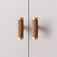 Fashionable Zinc Alloy Leather Drawer Cabinet Handle
