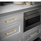 Two-Tone Rectangular Cabinet Pulls with Matching Square Knobs