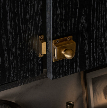 Fenwick Turn Solid Brass Cabinet Latch