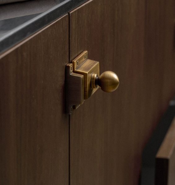 Fenwick Turn Solid Brass Cabinet Latch