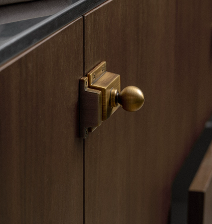 Fenwick Turn Solid Brass Cabinet Latch