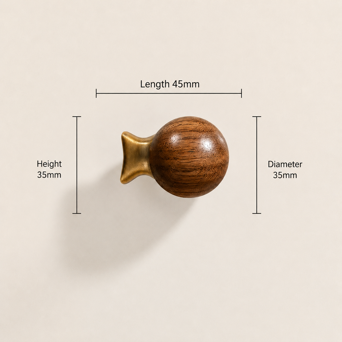 Fish-Shaped Wooden Cabinet Knob