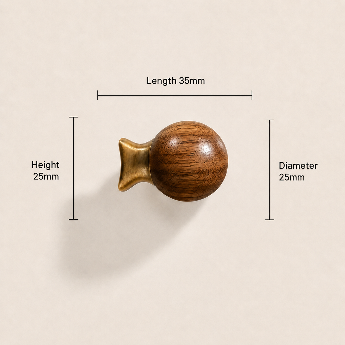 Fish-Shaped Wooden Cabinet Knob