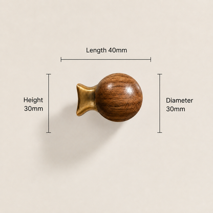 Fish-Shaped Wooden Cabinet Knob