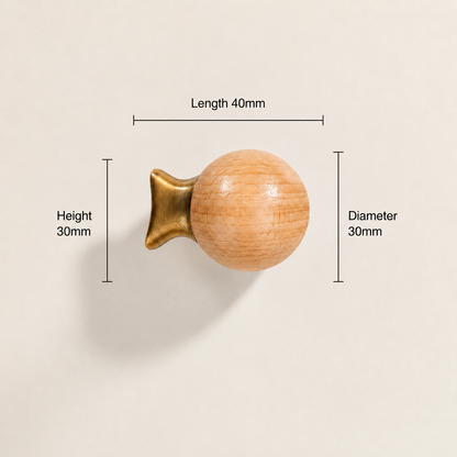 Fish-Shaped Wooden Cabinet Knob