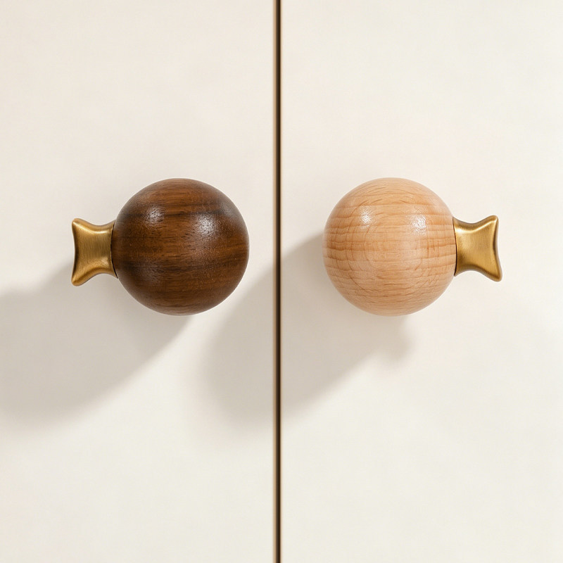 Fish-Shaped Wooden Cabinet Knob