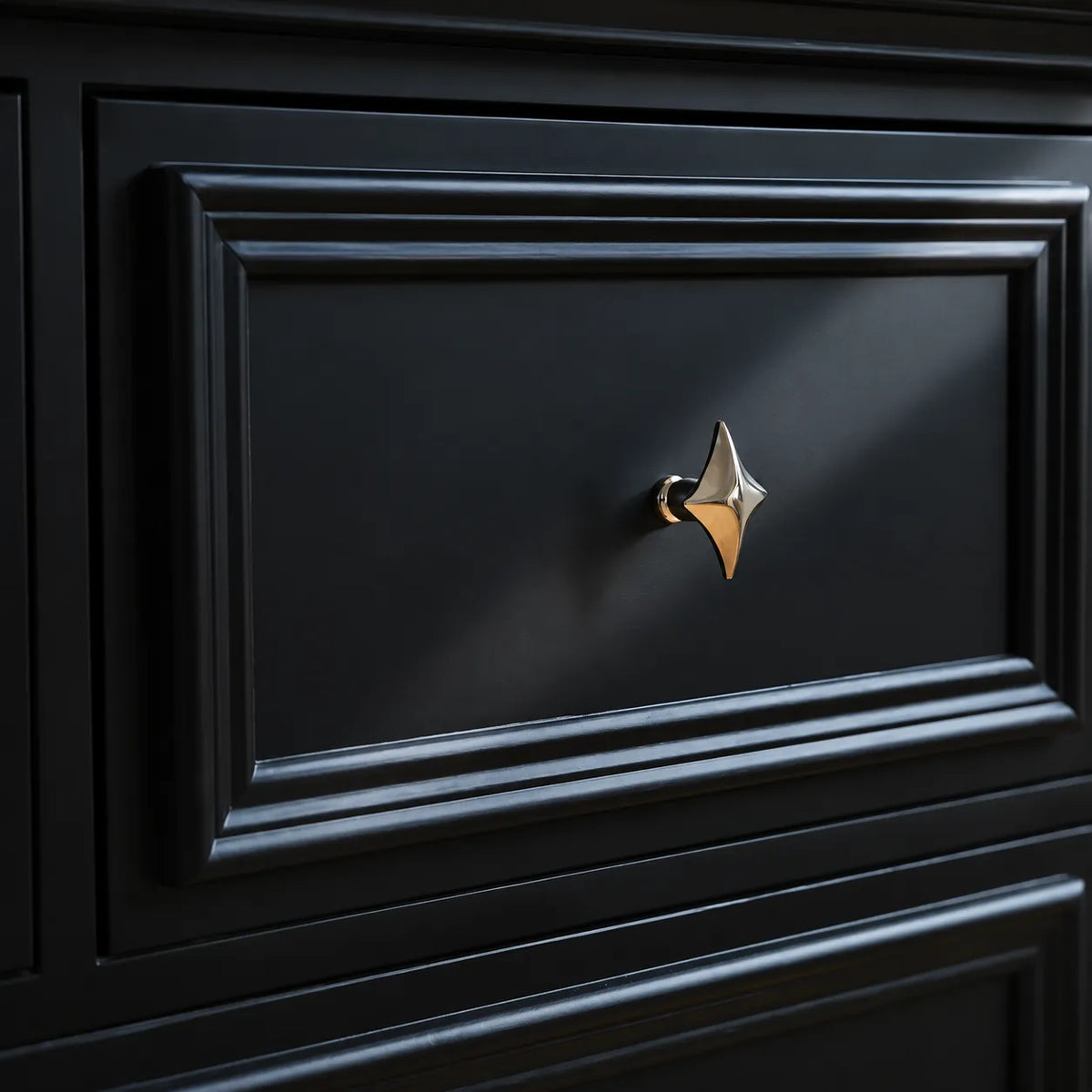 Four-Point Star Geometric Cabinet Knob
