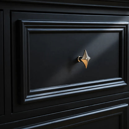 Four-Point Star Geometric Cabinet Knob