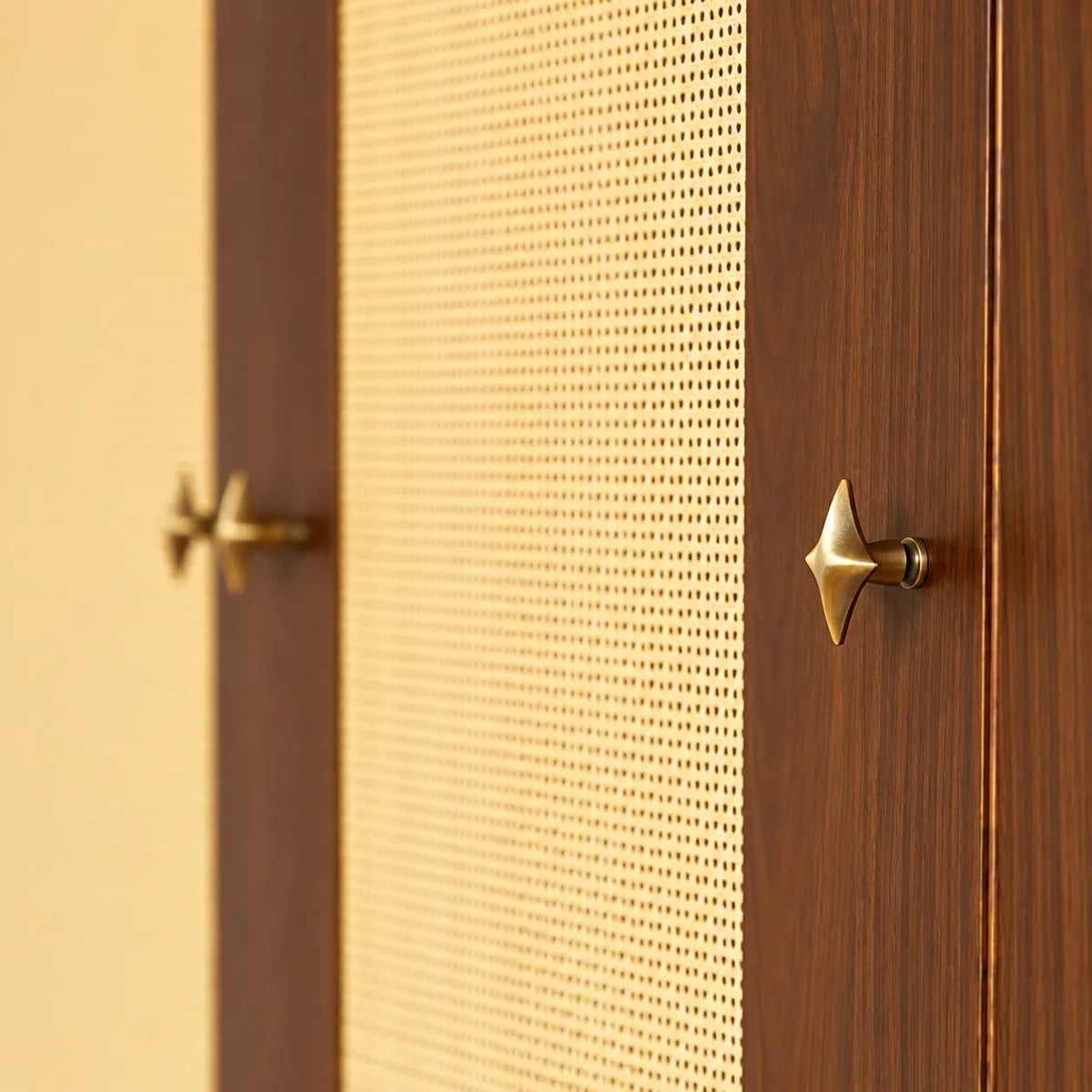 Four-Point Star Geometric Cabinet Knob