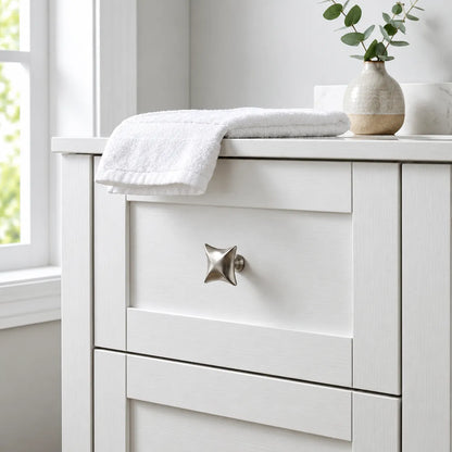 Four-Point Star Geometric Cabinet Knob