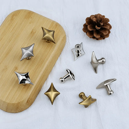 Four-Point Star Geometric Cabinet Knob