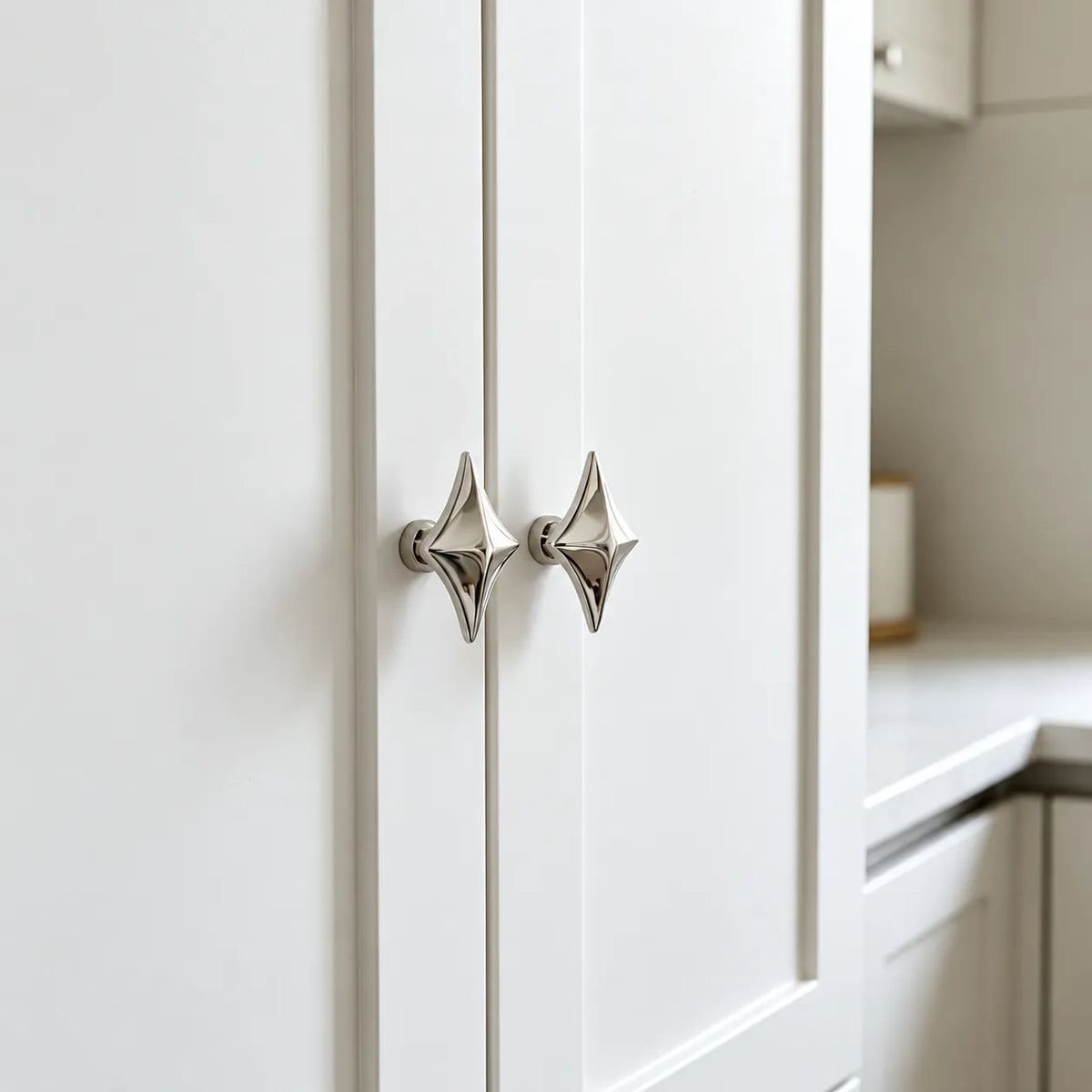 Four-Point Star Geometric Cabinet Knob