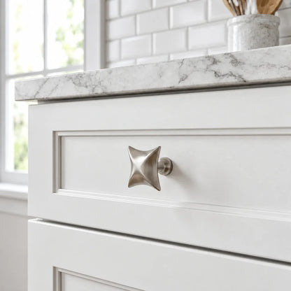 Four-Point Star Geometric Cabinet Knob