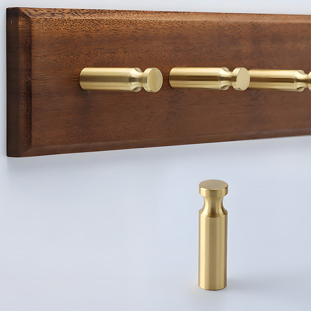 Modern Solid Brass Wall Pegs for Coats & Bags