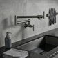 Stovra Wall Mounted Kitchen Faucet, Modern Foldable Cold Only Pot Filler