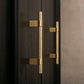 Black / Gold Knurled Round Bar Cabinet Pulls and Drawer Handles