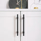 Black / Gold Knurled Round Bar Cabinet Pulls and Drawer Handles