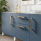 Brushed Brass Square Cabinet Pulls for Kitchen Cabinets & Drawers