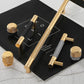 Modern Gold Knurled T-Bar Cabinet Handles and Knobs