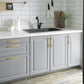 Gold Brass Curved Cabinet Pulls and Drawer Handles