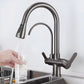 Clarivo Three-Way Kitchen Faucet with Filter Tap & Pull-Down Spout for Kitchen Sink
