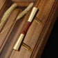 Vintage Brass and Wood Cabinet Pulls for Cabinets and Drawers