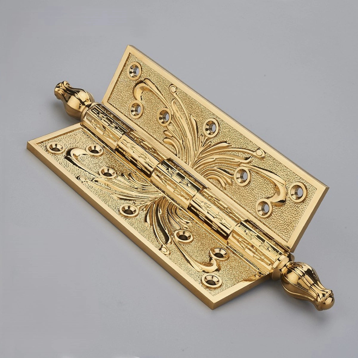 Hadrian Decorative Brass Exterior Door Hinges with Scrollwork