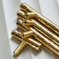 Hammered Round Brass Cabinet Pulls in Gold