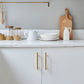 Hammered Round Brass Cabinet Pulls in Gold