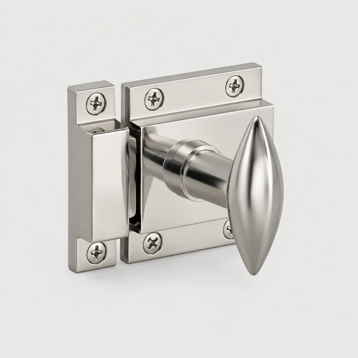 Hartwell Turn Brass Cabinet Latch - Polished Chrome