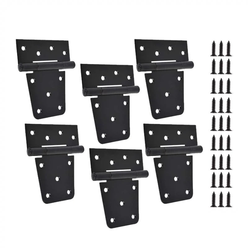 Hawthorne Heavy-Duty Black Square Door Hinges, 3.5-Inch