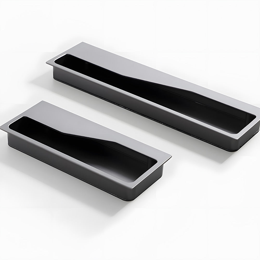 Angular Grip Rectangular Recessed Cabinet Pulls