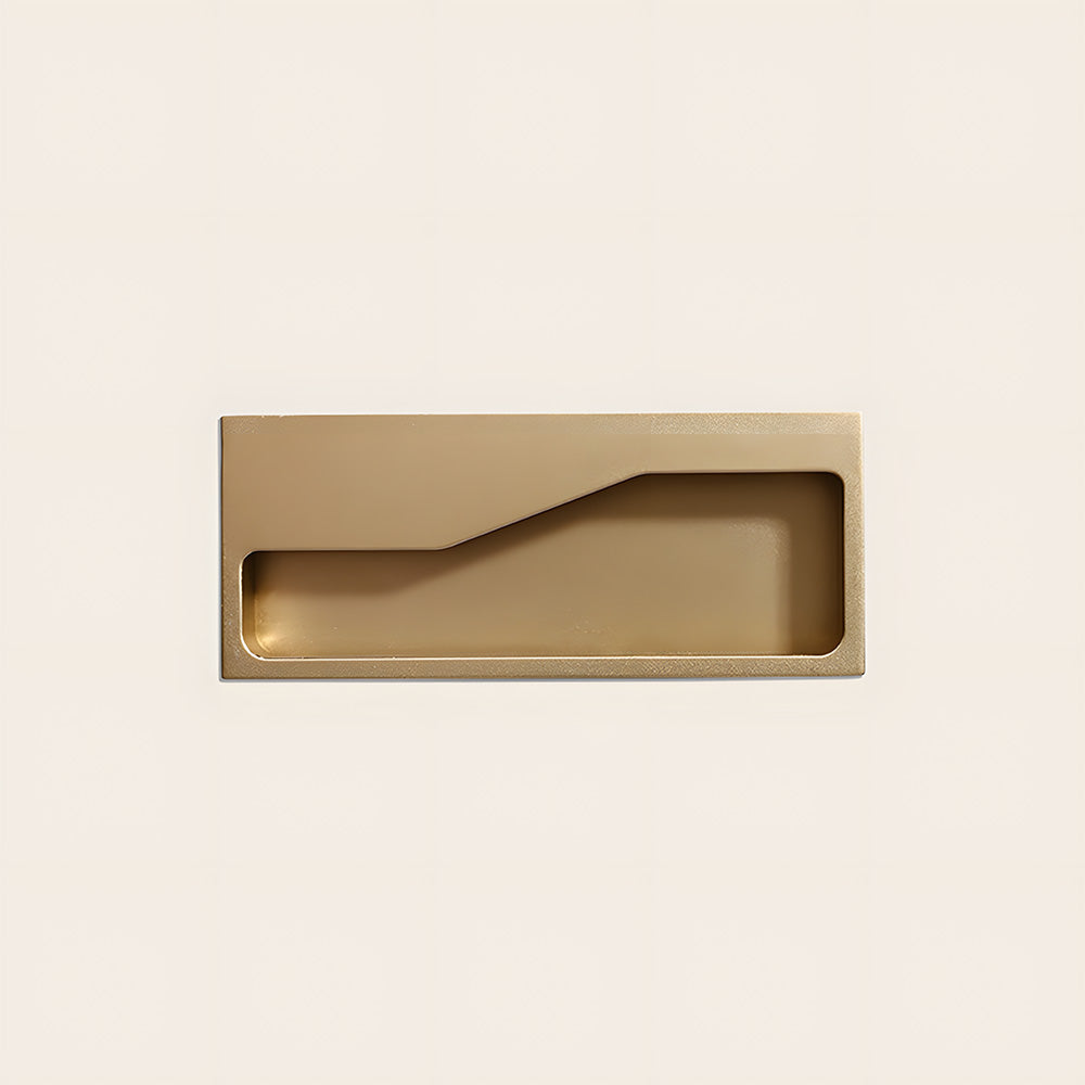 Angular Grip Rectangular Recessed Cabinet Pulls