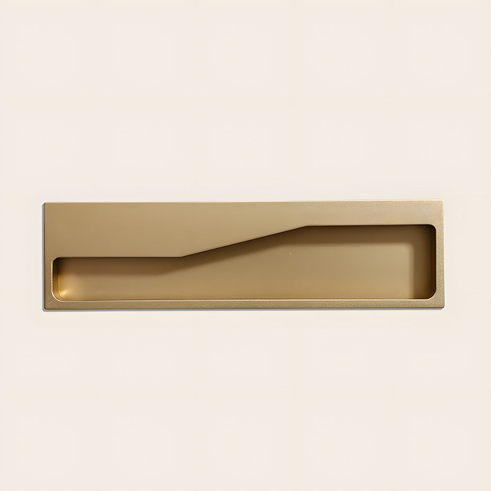 Angular Grip Rectangular Recessed Cabinet Pulls