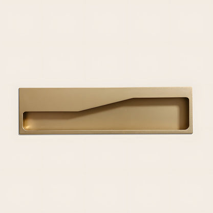Angular Grip Rectangular Recessed Cabinet Pulls