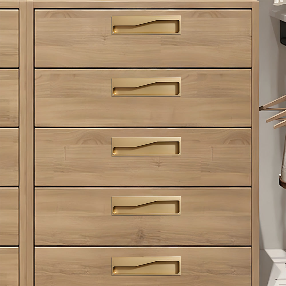 Angular Grip Rectangular Recessed Cabinet Pulls