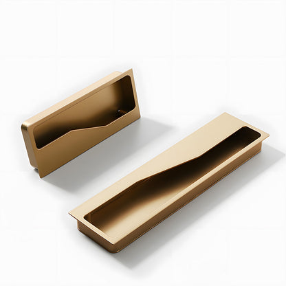 Angular Grip Rectangular Recessed Cabinet Pulls
